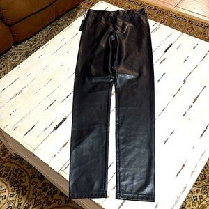 NWT Ten by Babaton Showcase Black Vegan Leather High Rise Pants